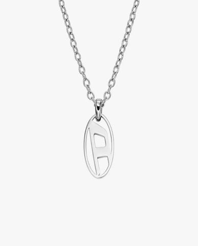  DIESEL - Vòng cổ unisex hình oval D Logo 