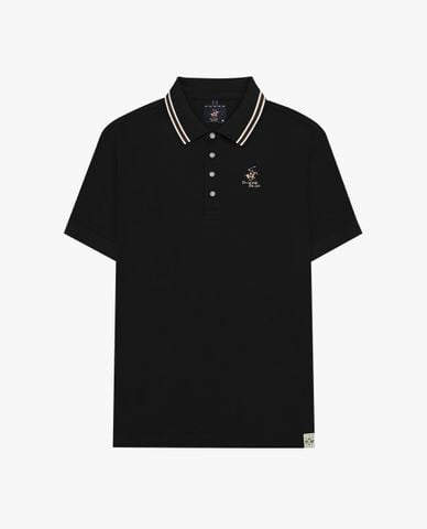  BEVERLY HILLS POLO CLUB - Áo polo nam cổ bẻ tay ngắn viền sọc 