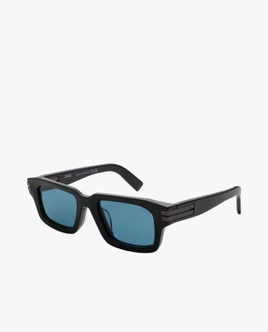  ZEGNA - Kính mát unisex gọng chữ nhật bản dày 