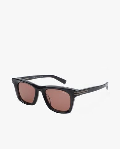  ZEGNA - Kính mát unisex gọng chữ nhật bản dày 