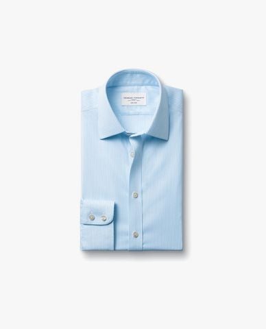  CHARLES TYRWHITT - Áo sơ mi nam cổ bẻ tay dài kẻ sọc 