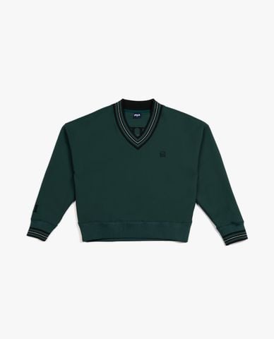  FILA - Áo sweatshirt nữ cổ V tay dài Origin Club 