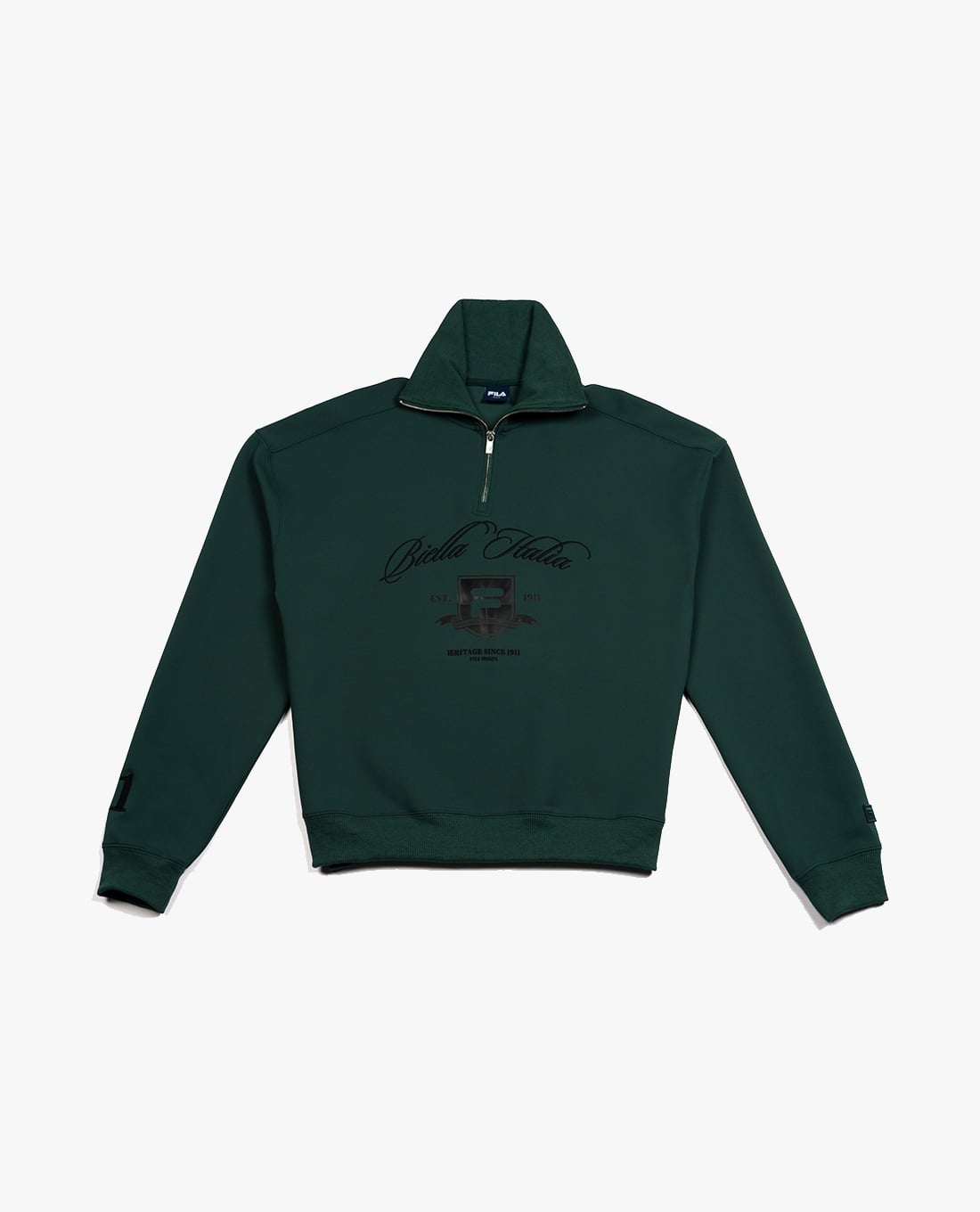 FILA - Áo sweatshirt unisex tay dài khóa zip Origin Club