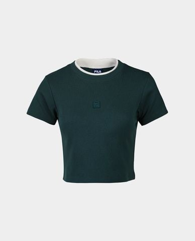 FILA - Áo croptop nữ tay ngắn Origin Club Logo 