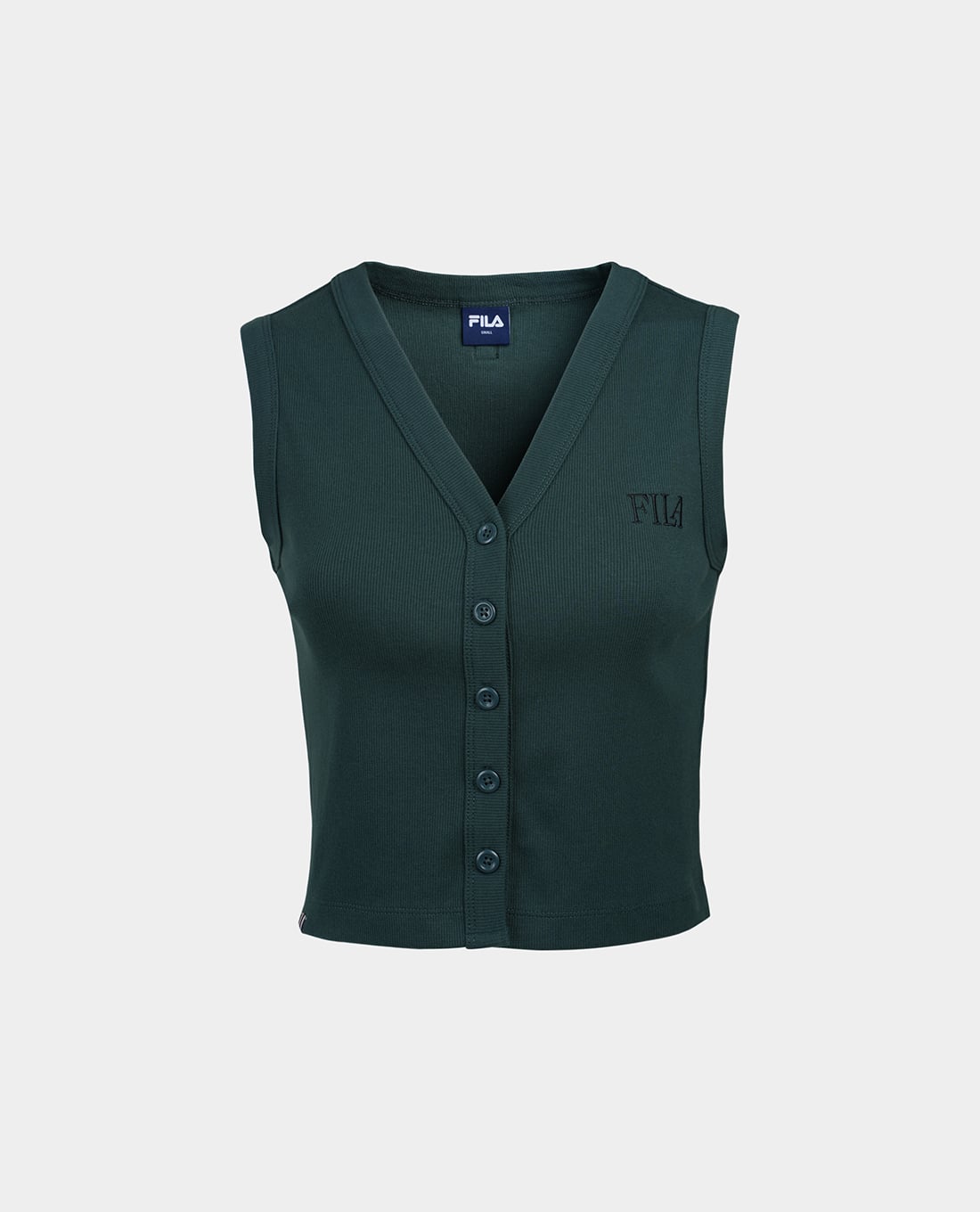 FILA - Áo khoác gilet nữ dệt kim cổ V Origin Club