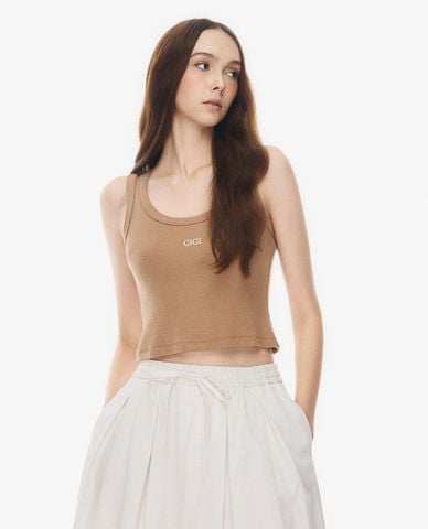  GIGI - Áo ba lỗ nữ cổ tròn phom croptop 