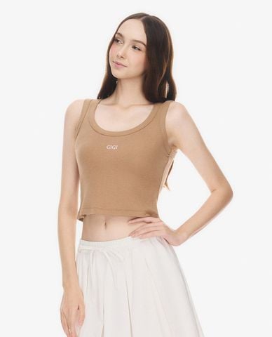  GIGI - Áo ba lỗ nữ cổ tròn phom croptop 