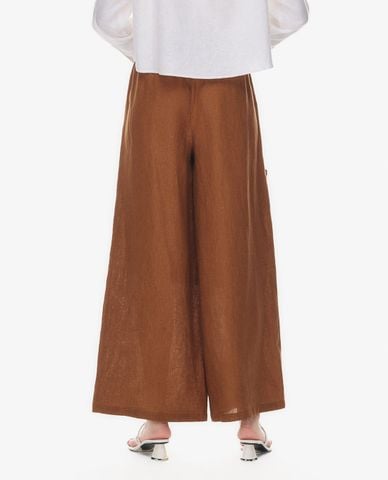  GIGI - Quần nữ ống rộng lưng thun phối dây rút 