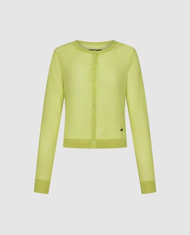  URBAN REVIVO - Áo khoác cardigan nữ tay dài phối nút 