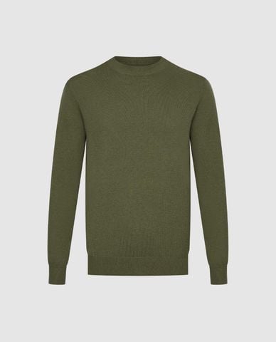  URBAN REVIVO - Áo dệt kim nam cổ tròn tay dài 