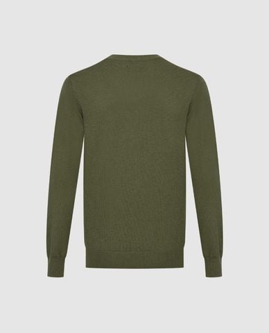  URBAN REVIVO - Áo dệt kim nam cổ tròn tay dài 