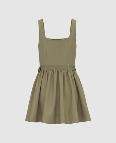  URBAN REVIVO - Đầm hai dây mini phối thắt lưng 