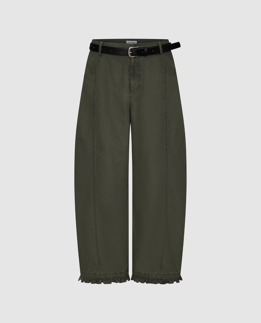 URBAN REVIVO - Quần jeans nữ ống rộng kèm thắt lưng