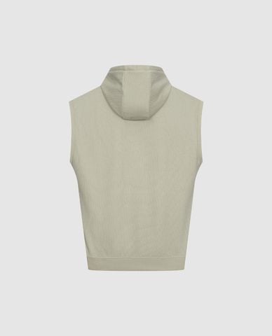  URBAN REVIVO - Áo hoodie nam sát nách phối dây rút 