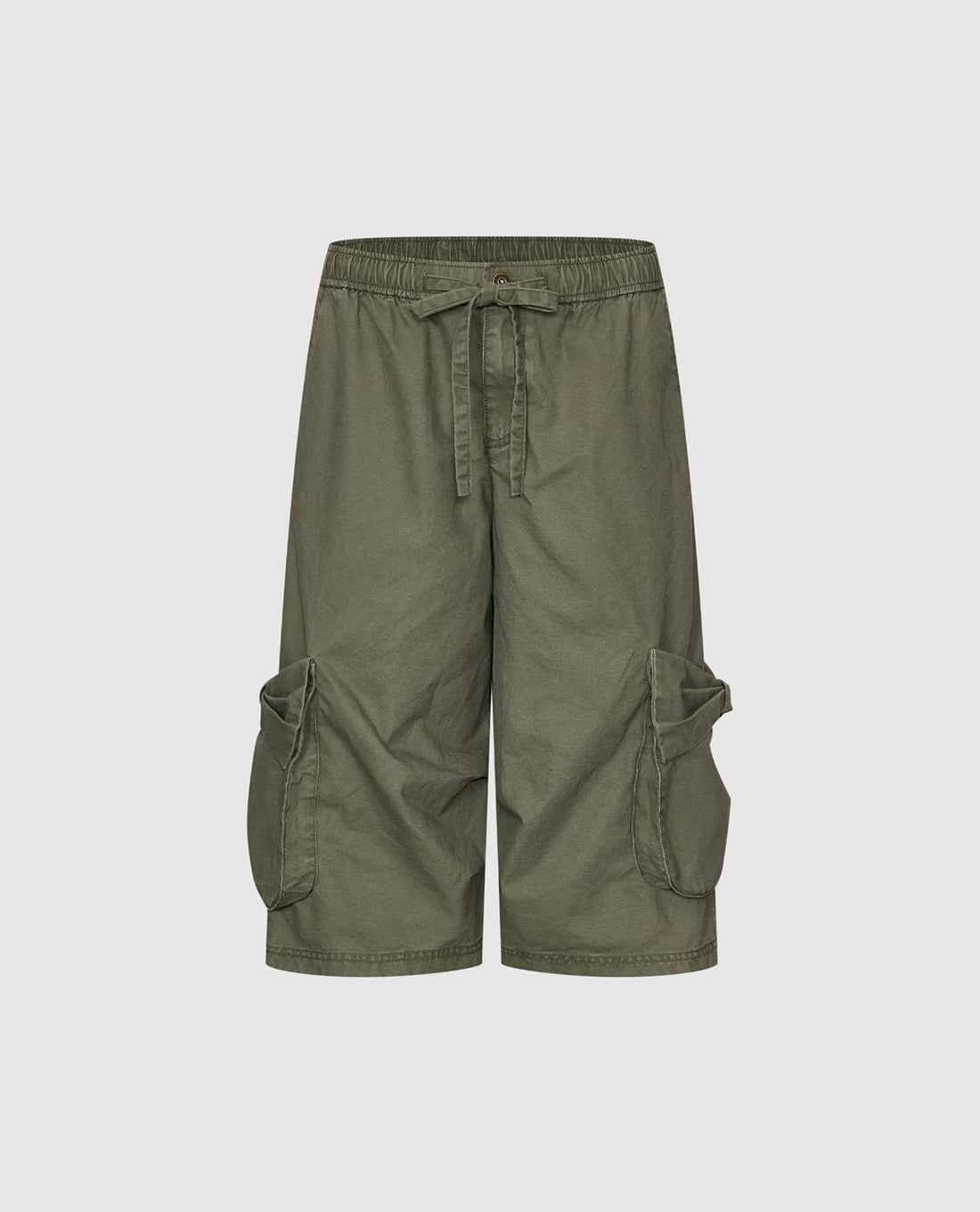 URBAN REVIVO - Quần short nữ ống rộng phối túi hộp