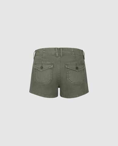  URBAN REVIVO - Quần short jeans nữ túi hộp 