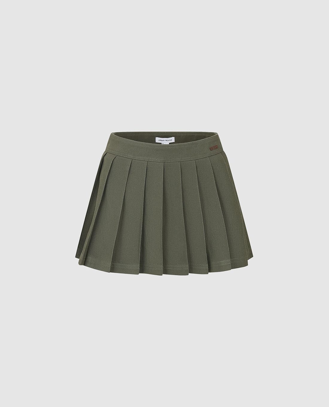 URBAN REVIVO - Chân váy denim mini xếp li