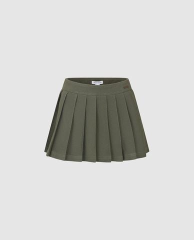  URBAN REVIVO - Chân váy denim mini xếp li 