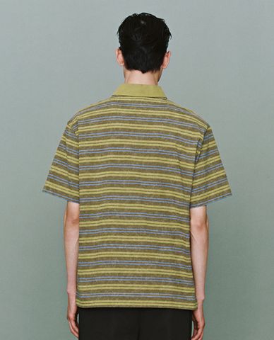  URBAN REVIVO - Áo polo nam tay ngắn sọc ngang 