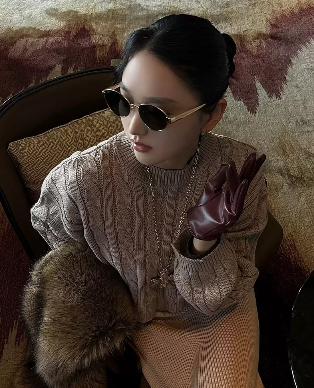 MUJOSH - Kính mát unisex gọng oval cổ điển