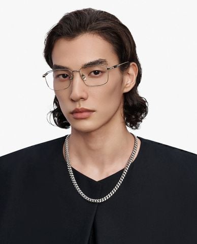 MUJOSH - Gọng kính chữ nhật nam bản mỏng 