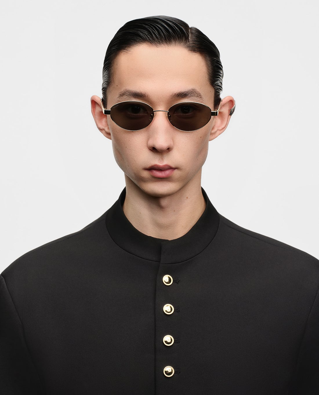 MUJOSH - Kính mát unisex gọng oval thời thượng