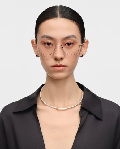  MUJOSH - Gọng kính oval unisex bản mảnh 