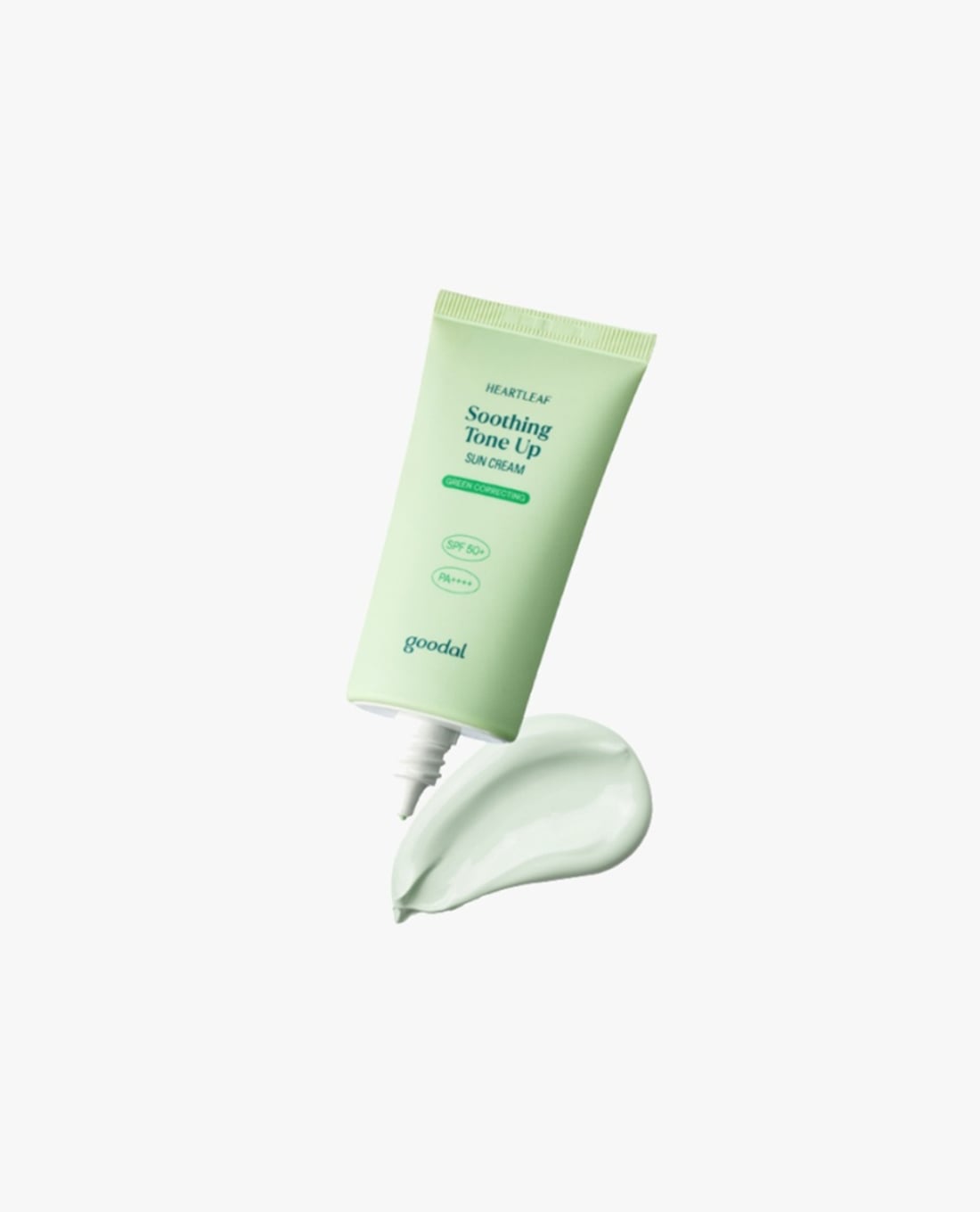 GOODAL - Kem chống nắng nâng tone Heartleaf Soothing Green SPF50+ PA++++