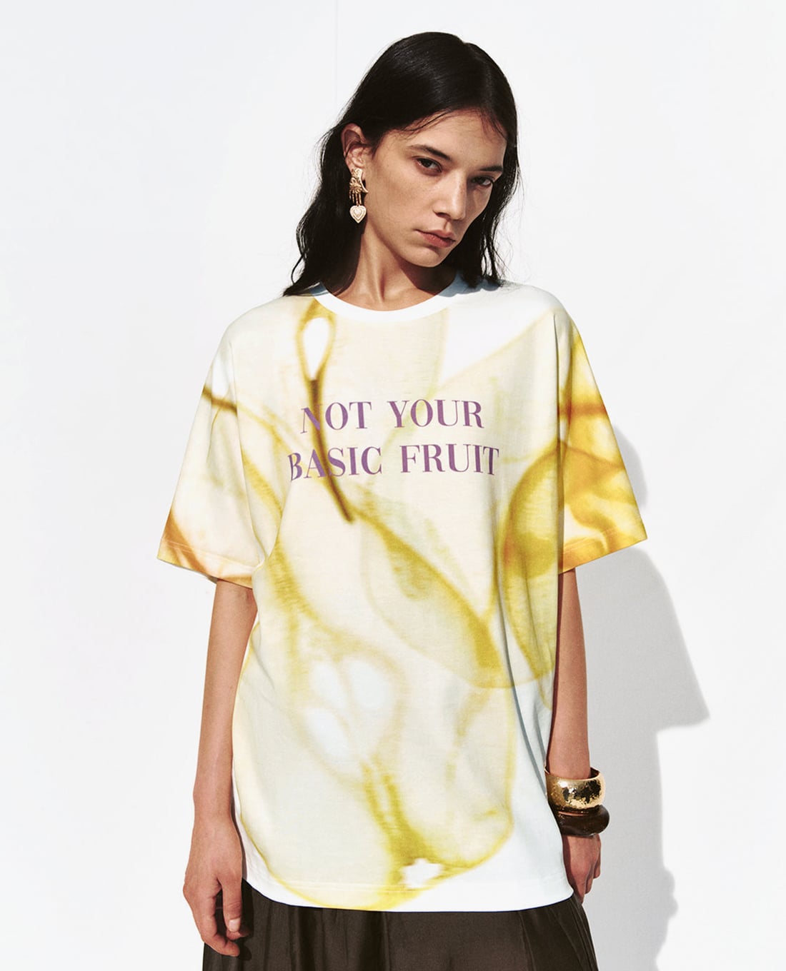 URBAN REVIVO - Áo thun nữ cổ tròn tay ngắn Printed