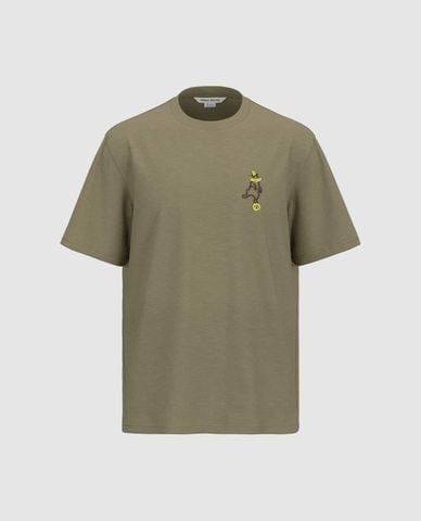  URBAN REVIVO - Áo thun nam cổ tròn tay ngắn in họa tiết 