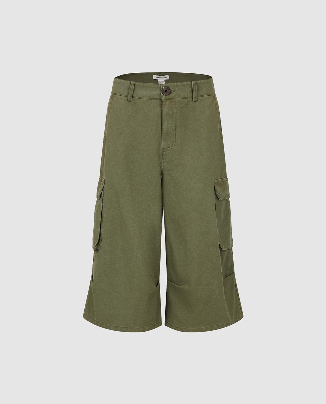 URBAN REVIVO - Quần short nữ ống rộng túi hộp cá tính