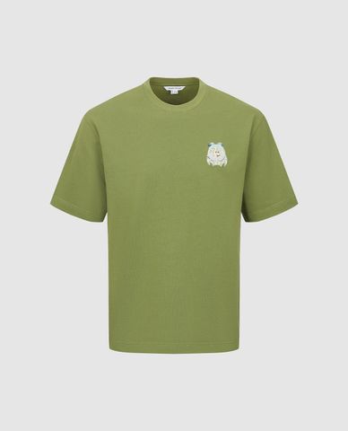  URBAN REVIVO - Áo thun nam cổ tròn tay ngắn in họa tiết 