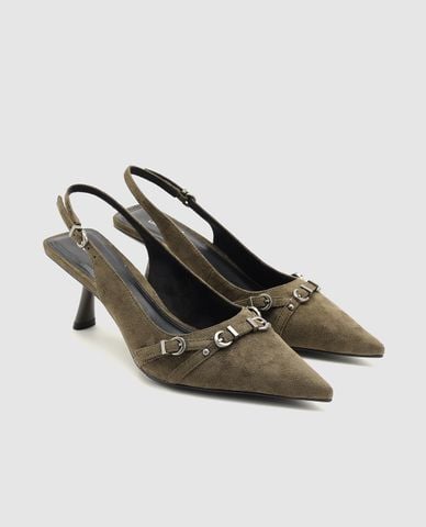  URBAN REVIVO - Giày sandals cao gót nữ mũi nhọn 