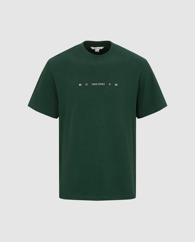  URBAN REVIVO - Áo thun nam cổ tròn tay ngắn in chữ 