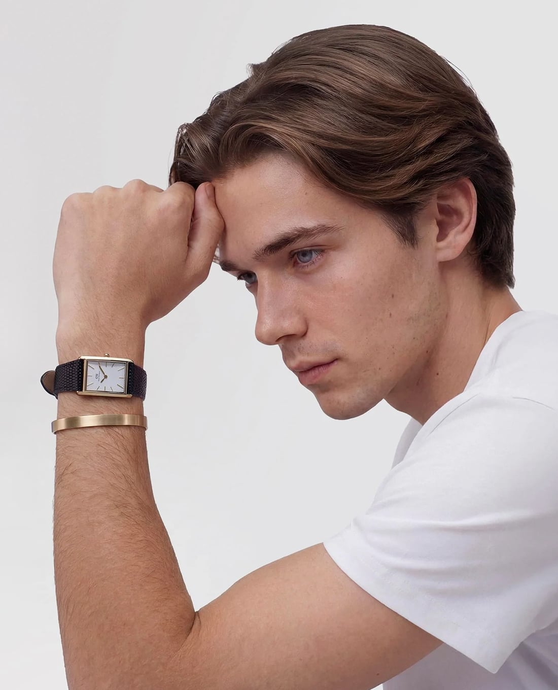 DANIEL WELLINGTON - Đồng hồ nam Bound Black Lizard Guilloché 35mm