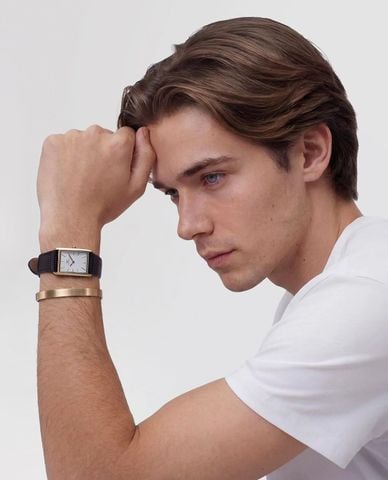  DANIEL WELLINGTON - Đồng hồ nam Bound Black Lizard Guilloché 35mm 
