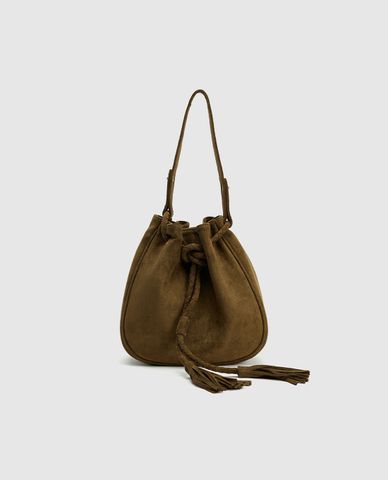  URBAN REVIVO - Túi rút dây nữ tua rua 