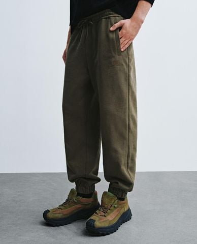  URBAN REVIVO - Quần jogger nam lưng thun phối dây rút 