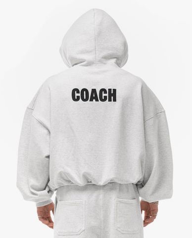  STRESSMAMA - Áo khoác phối mũ unisex phối logo Coach 
