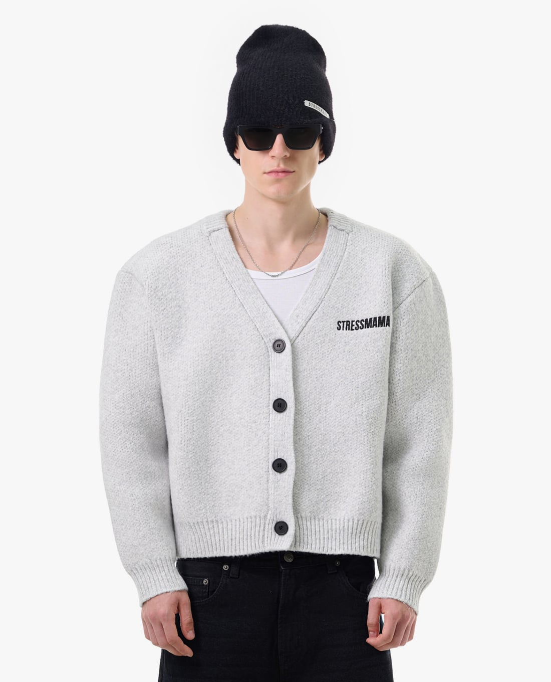 STRESSMAMA - Áo khoác cardigan unisex cổ V tay dài HOSM