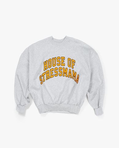  STRESSMAMA - Áo sweater unisex cổ tròn tay dài HOSM 