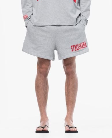  STRESSMAMA - Quần short unisex ống rộng lưng thun Core V2 