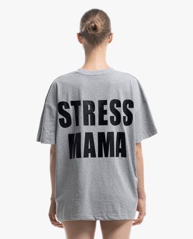  STRESSMAMA - Áo thun unisex cổ tròn tay ngắn Basic 