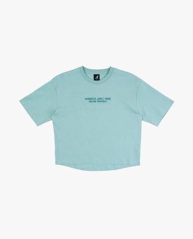  KANGOL - Áo thun unisex cổ tròn tay ngắn họa tiết chữ 