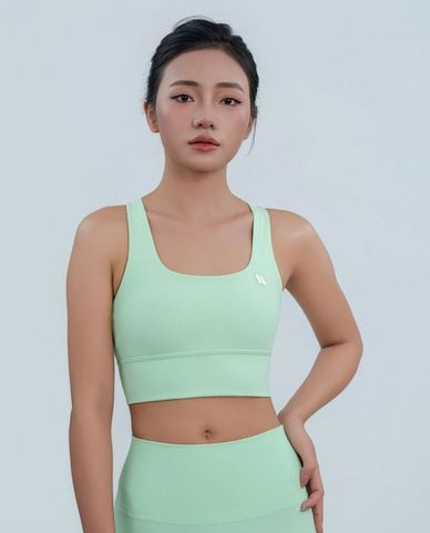  AZURA - Áo bra thể thao nữ cổ vuông dây đan 