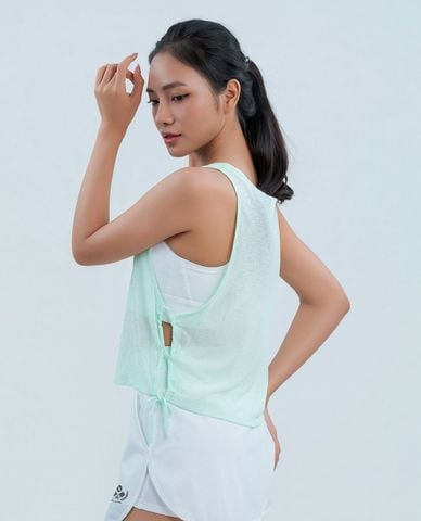  AZURA - Áo ba lỗ thể thao nữ lưới phối dây rút 