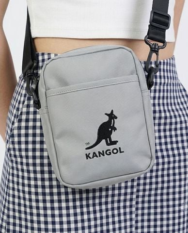  KANGOL - Túi đeo chéo unisex phom chữ nhật in logo 