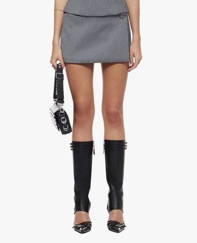  FANCì CLUB - Chân váy quấn mini phối nút cài Lana 