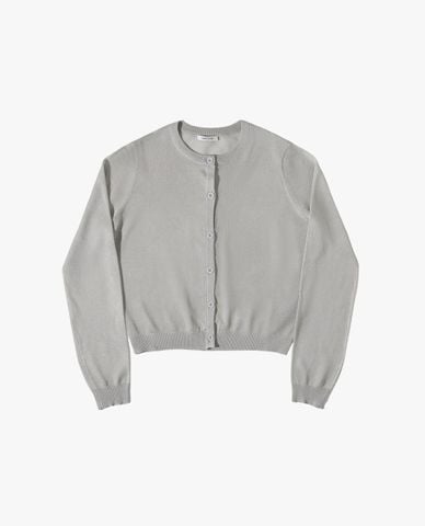  FANCì CLUB - Áo khoác cardigan nữ cổ tròn xuyên thấu Rawed 