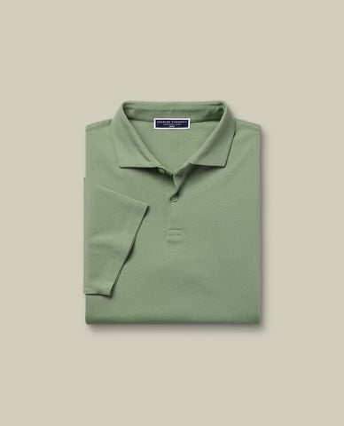  CHARLES TYRWHITT - Áo polo nam cổ bẻ tay ngắn Smart Pique 
